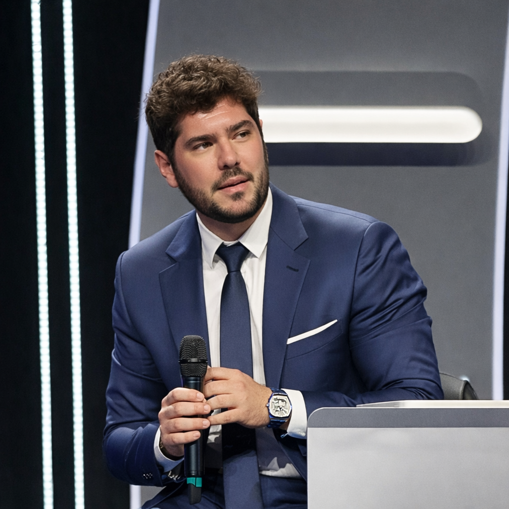 Lucas Mendes, fundador e CEO da AVIAM, em apresentação executiva